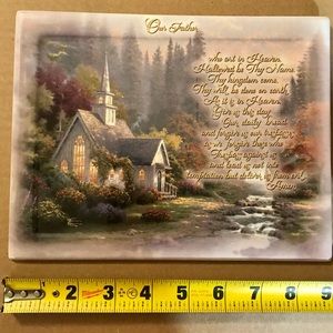 Thomas Kinkade The Forest Chapel Wall Plate